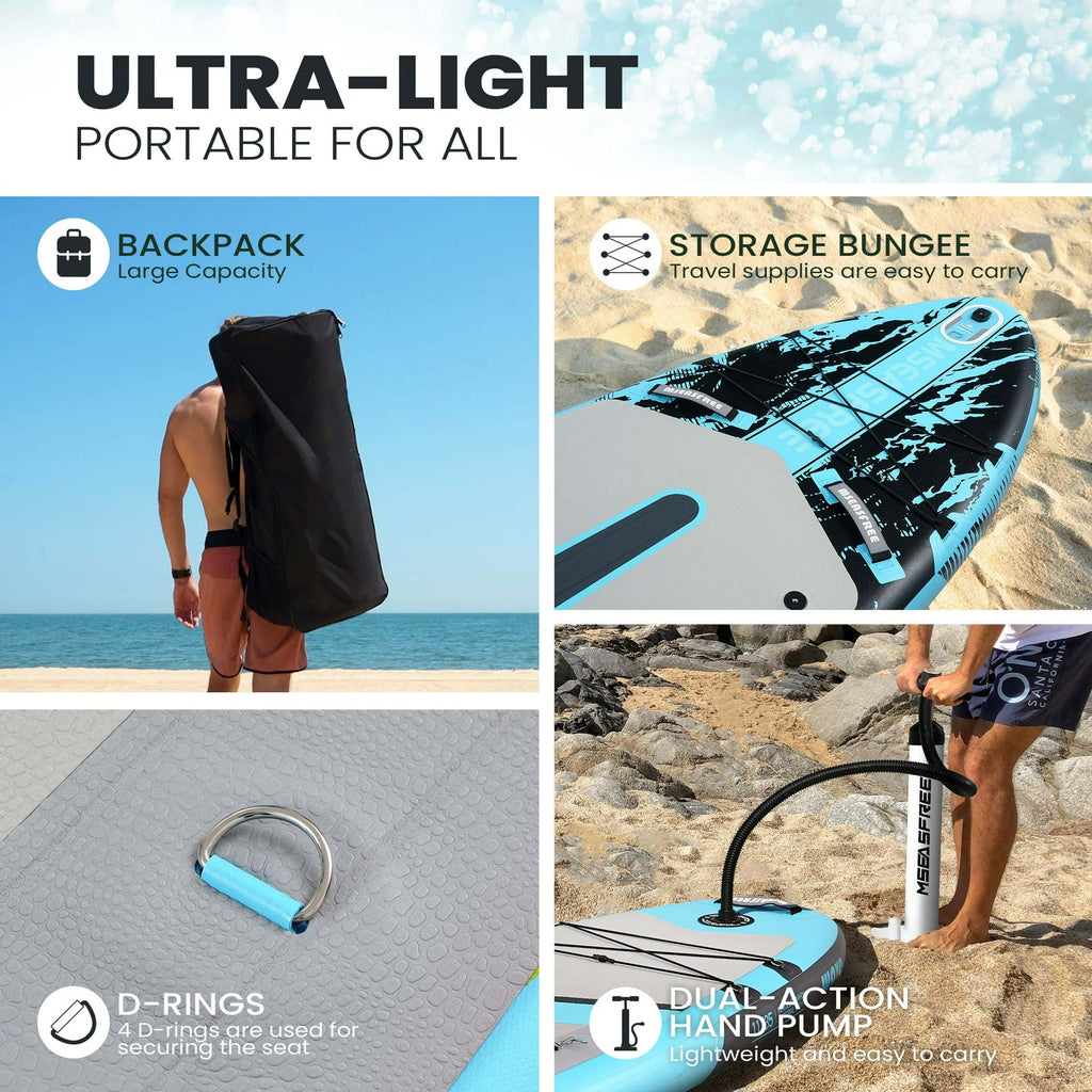 11 ft Inflatable Paddle Board Stand up Paddle Board All-Purpose Fishing Board with Full SUP Accessories