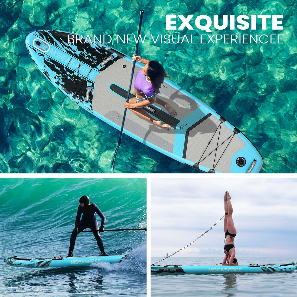 11 ft Inflatable Paddle Board Stand up Paddle Board All-Purpose Fishing Board with Full SUP Accessories