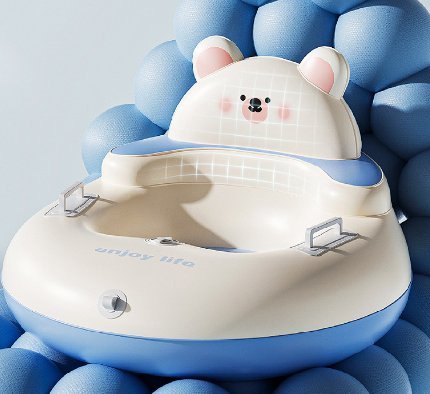 GenreenHub Inflatable Snow Tube Large backrest Snowboarding Ring with Thick and Durable Anti-Burst Coating and Handle-Equipped Snowboarding Ring