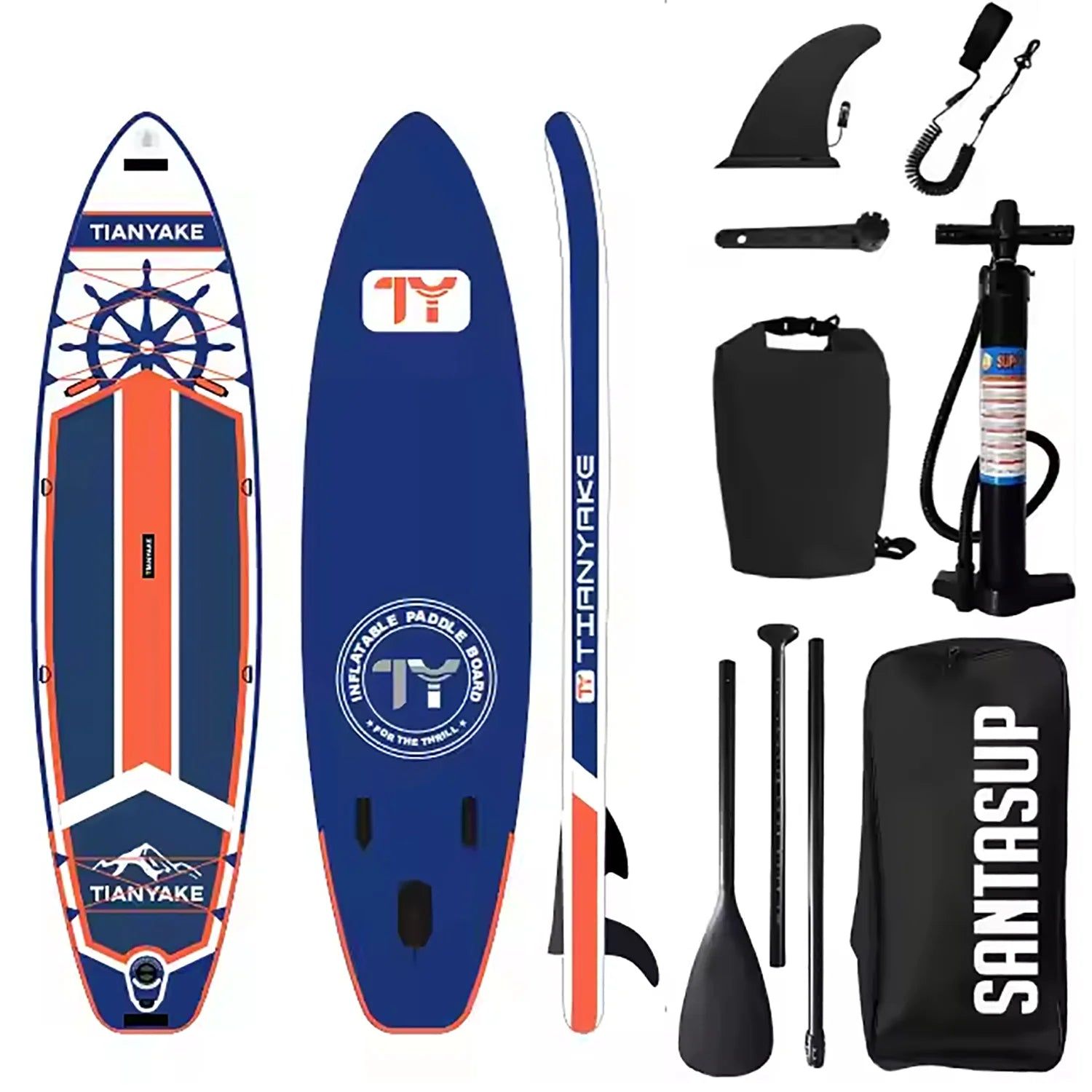 11ft Premium Inflatable SUP Board - Stable Standing Paddle Board for Recreation & Fitness