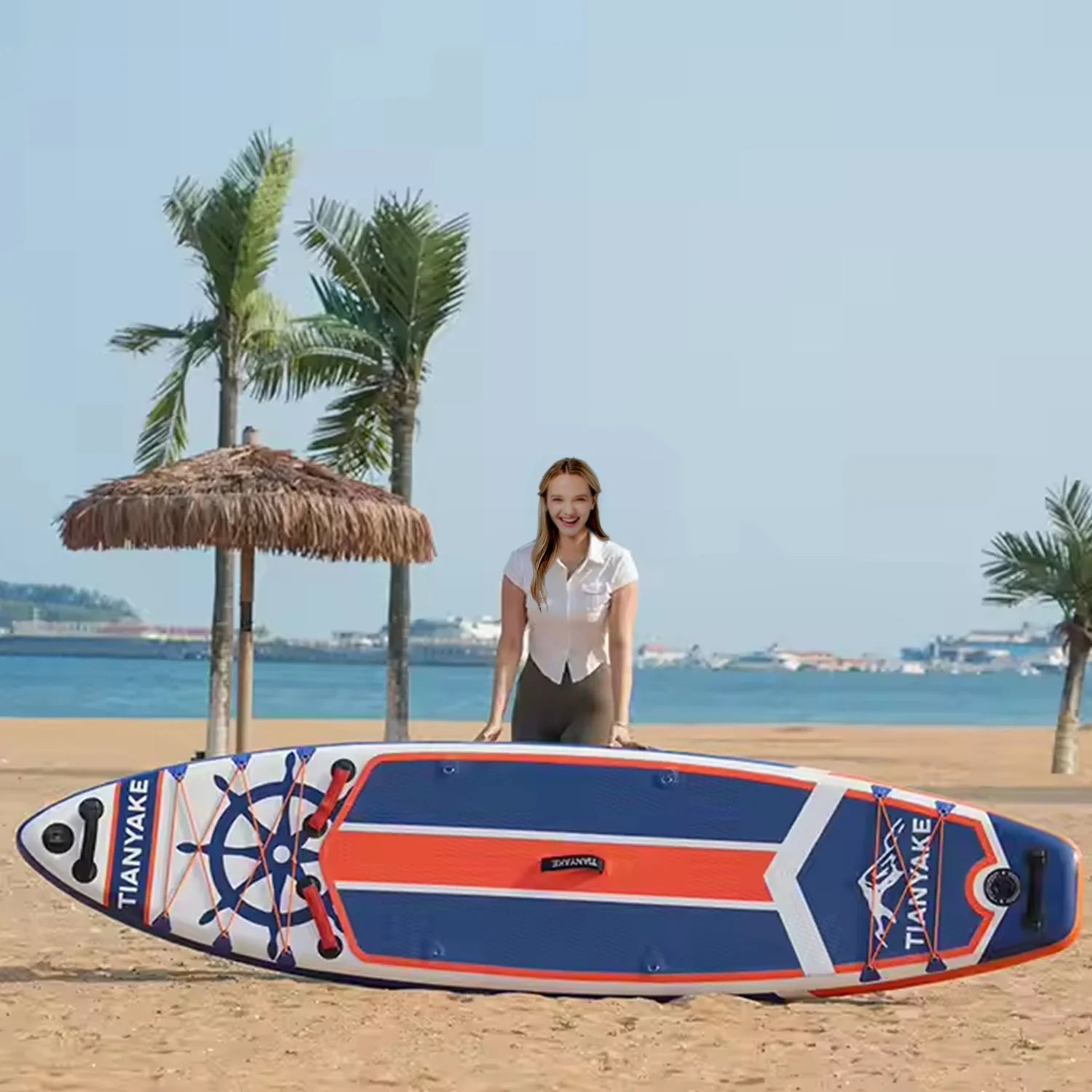 11ft Premium Inflatable SUP Board - Stable Standing Paddle Board for Recreation & Fitness