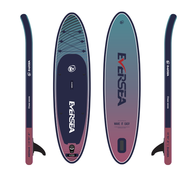 10ft All-Around Inflatable SUP Board - Dual PVC Layer & Non-Slip EVA Deck, Complete with SUP Accessories for Youth & Adults