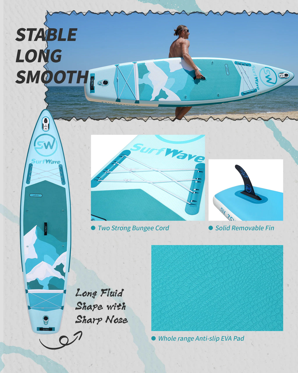 Surfwave 11'6" Ultra-Light Inflatable SUP | Expedition-Grade Touring Board for Long-Distance & Cold Water