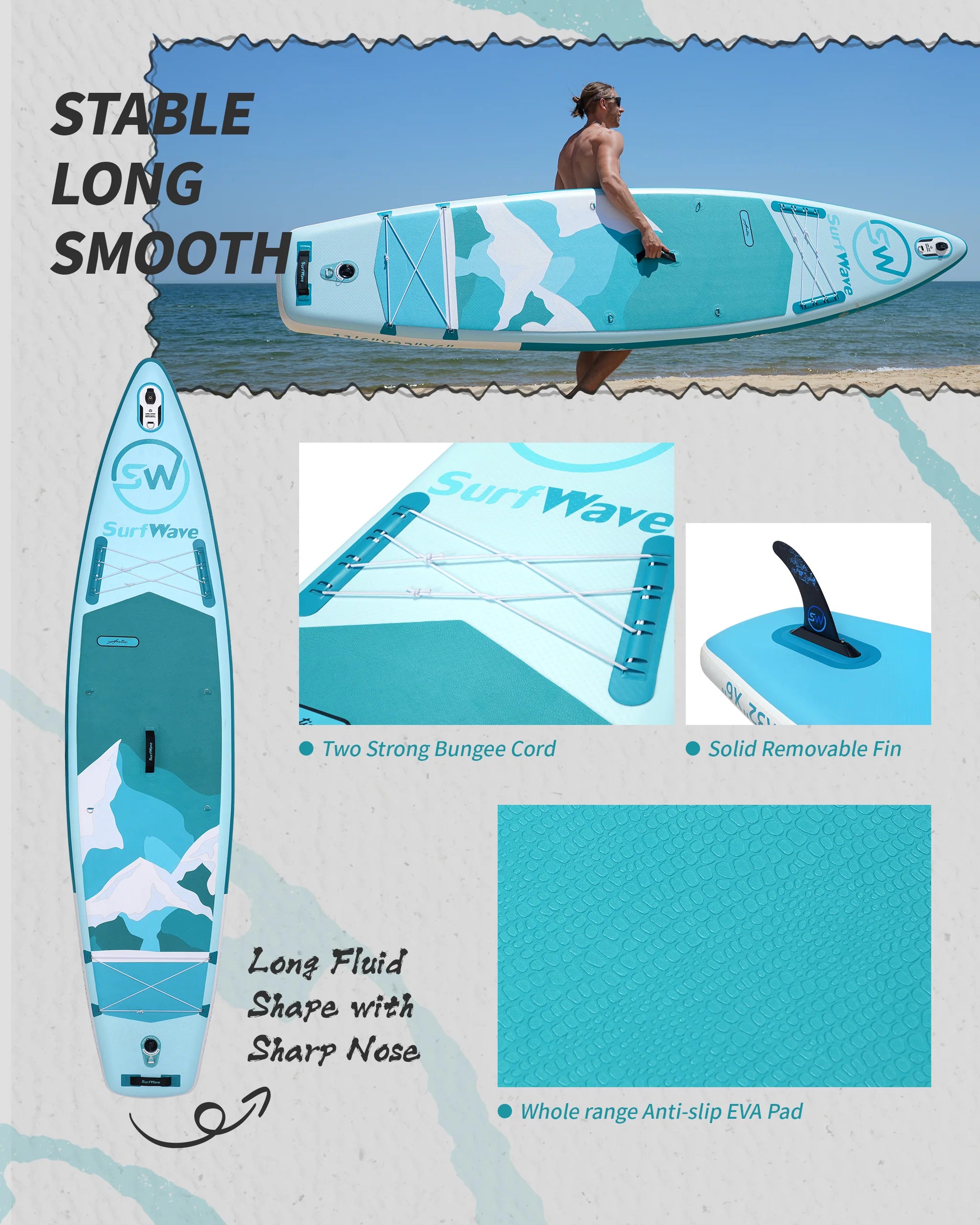 Surfwave 11'6" Ultra-Light Inflatable SUP | Expedition-Grade Touring Board for Long-Distance & Cold Water