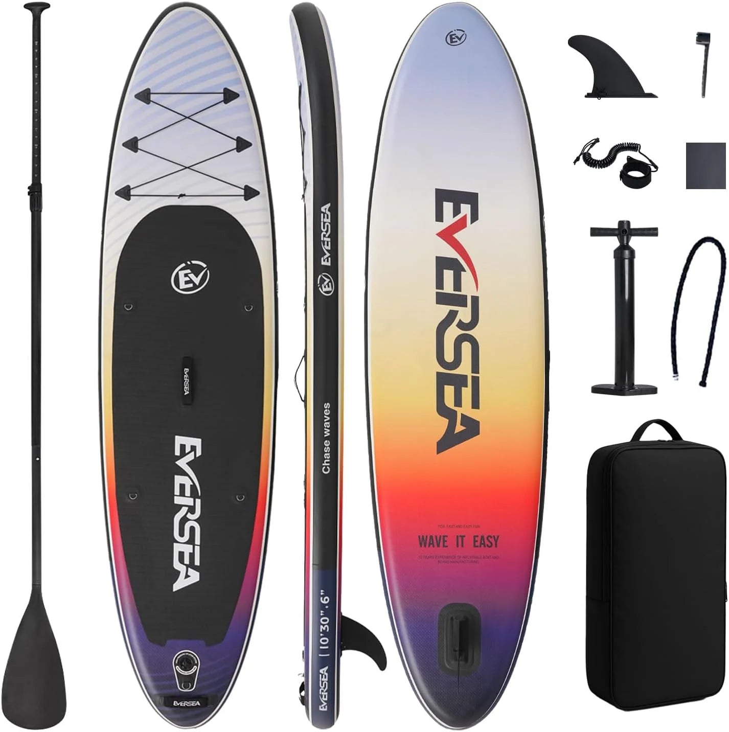 Ocean Dusk 10' Inflatable SUP Board - All-Around Standing Paddle Board with Ready-to-Use SUP Accessories
