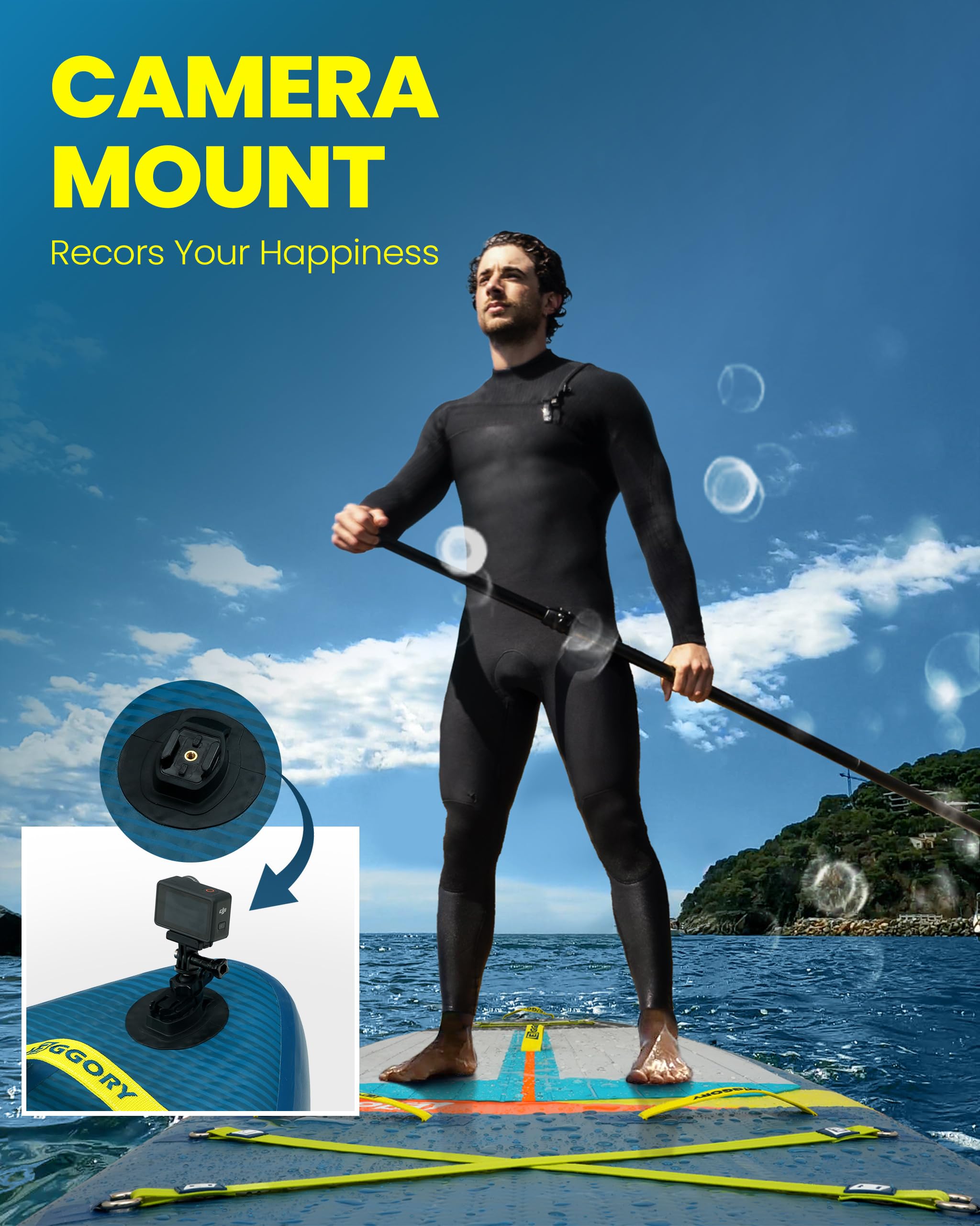 Family-Friendly EGGORY 11ft SUP Board - Anti-Slip Comfort Deck & Premium Accessories for Lakes, Rivers & Oceans