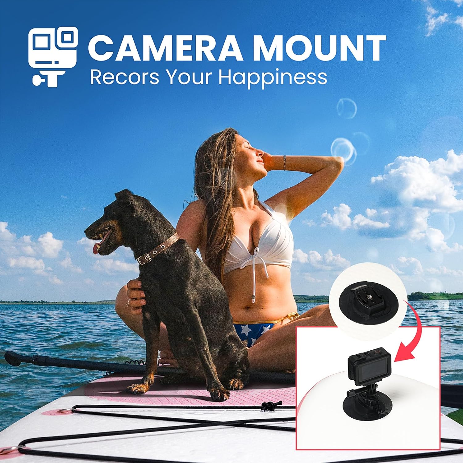 10.6ft Eco-Friendly Pink Inflatable SUP Board - Recyclable Stand Up Paddleboard with Zero-Waste Packaging for Travel & Yoga