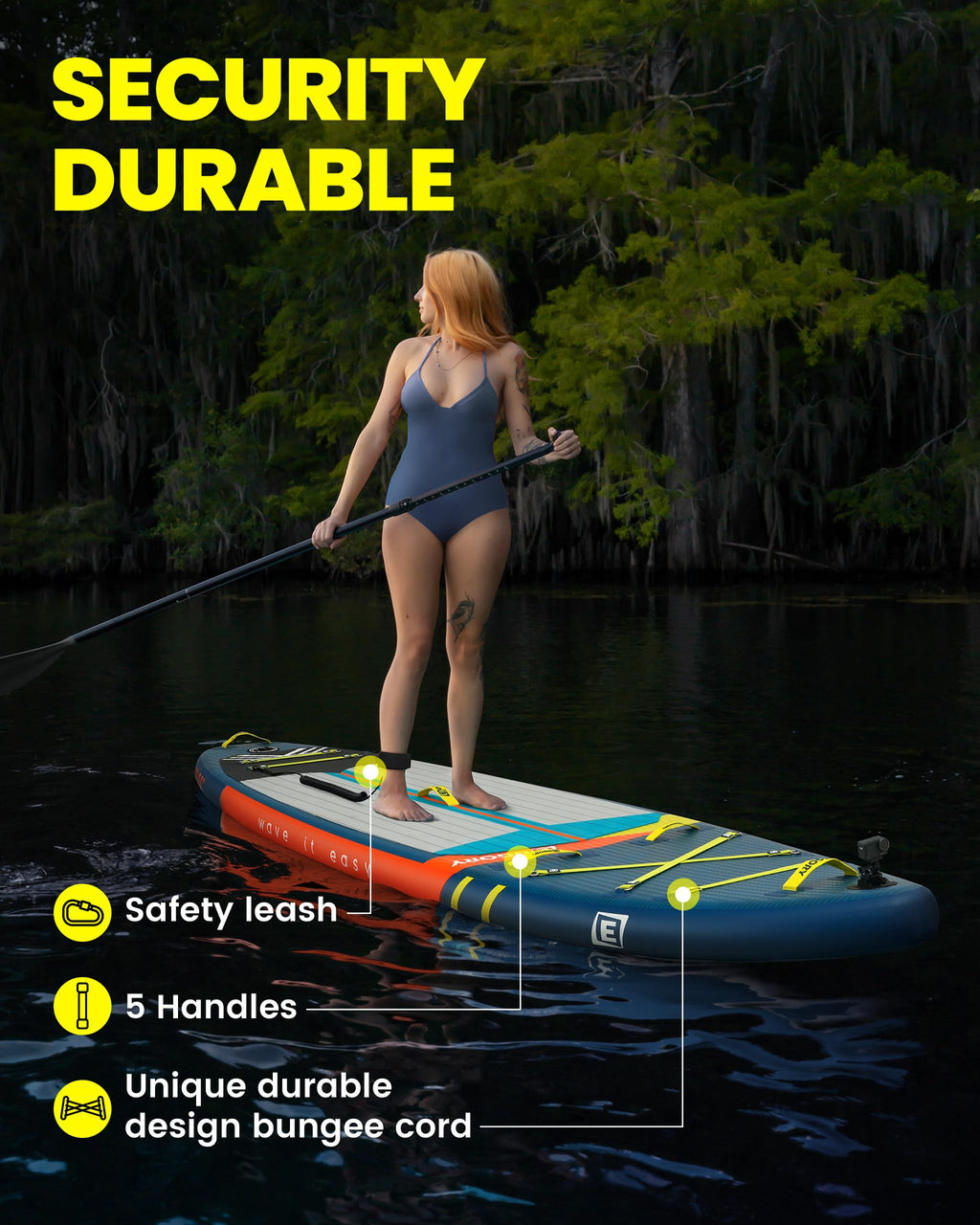 Family-Friendly EGGORY 11ft SUP Board - Anti-Slip Comfort Deck & Premium Accessories for Lakes, Rivers & Oceans