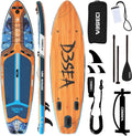 11' Inflatable Yoga & Fishing SUP Paddle Board - Wide Stable Design with Adjustable Paddle for All Skill Levels