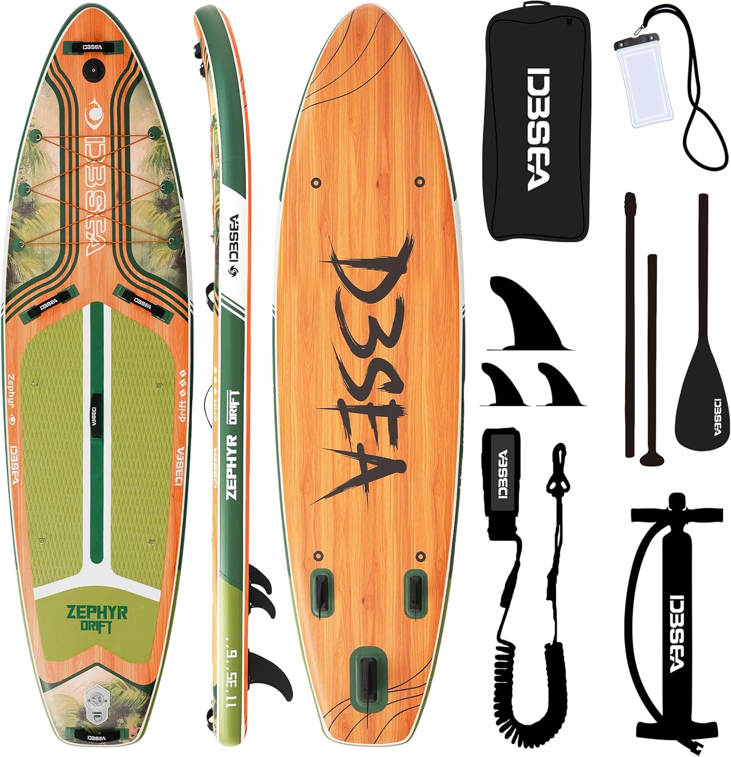 stand up paddle board ,11' Inflatable Paddle Board, Wide Stable SUP with Adj Paddle, Pump, Backpack, Leash, Waterproof Bag ¨C Ideal for Beginners, Yoga, Fishing