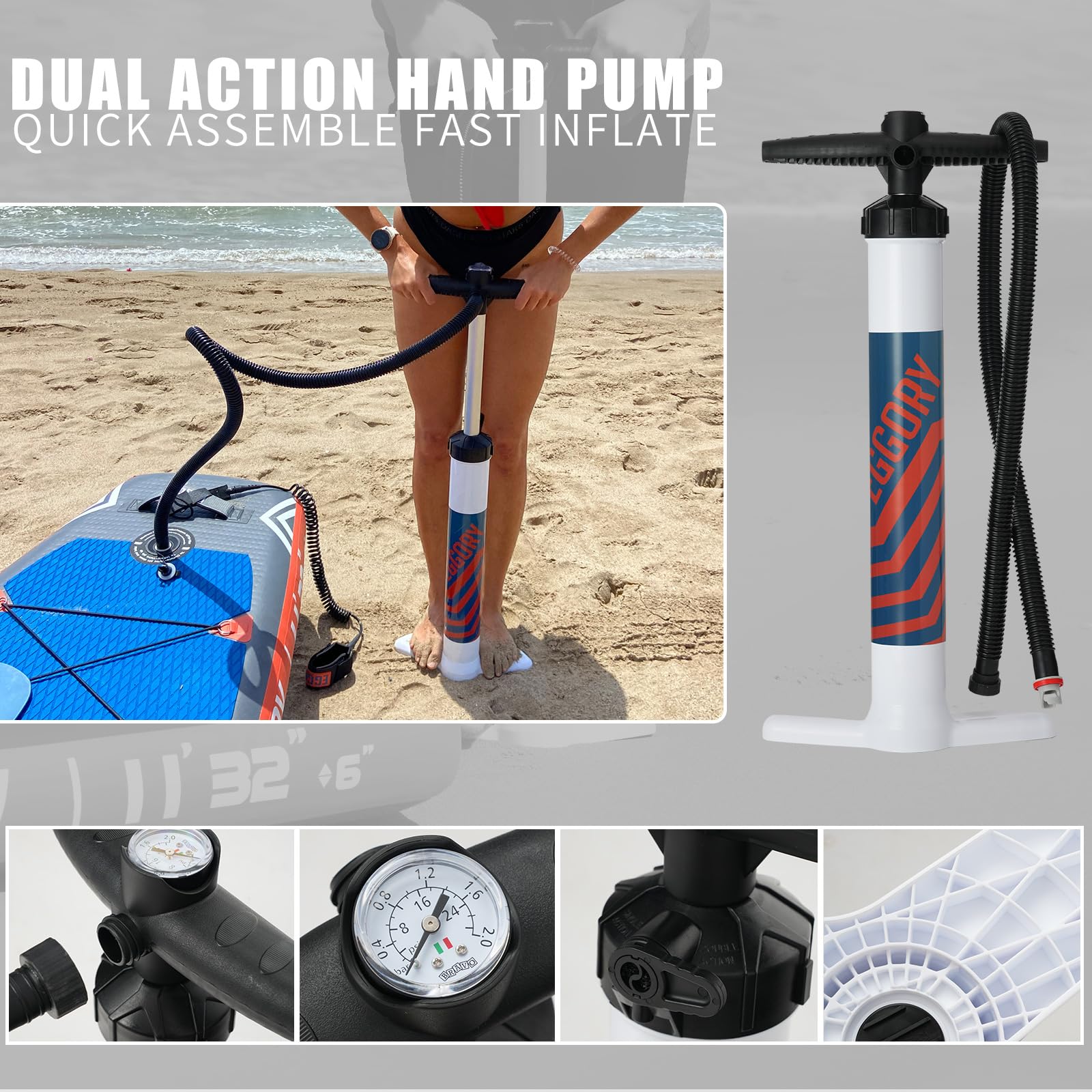EGGORY 11ft Inflatable Stand Up Paddle Board (33'' Wide x 6'' Thick) - Full Accessory Kit for All Water Activities