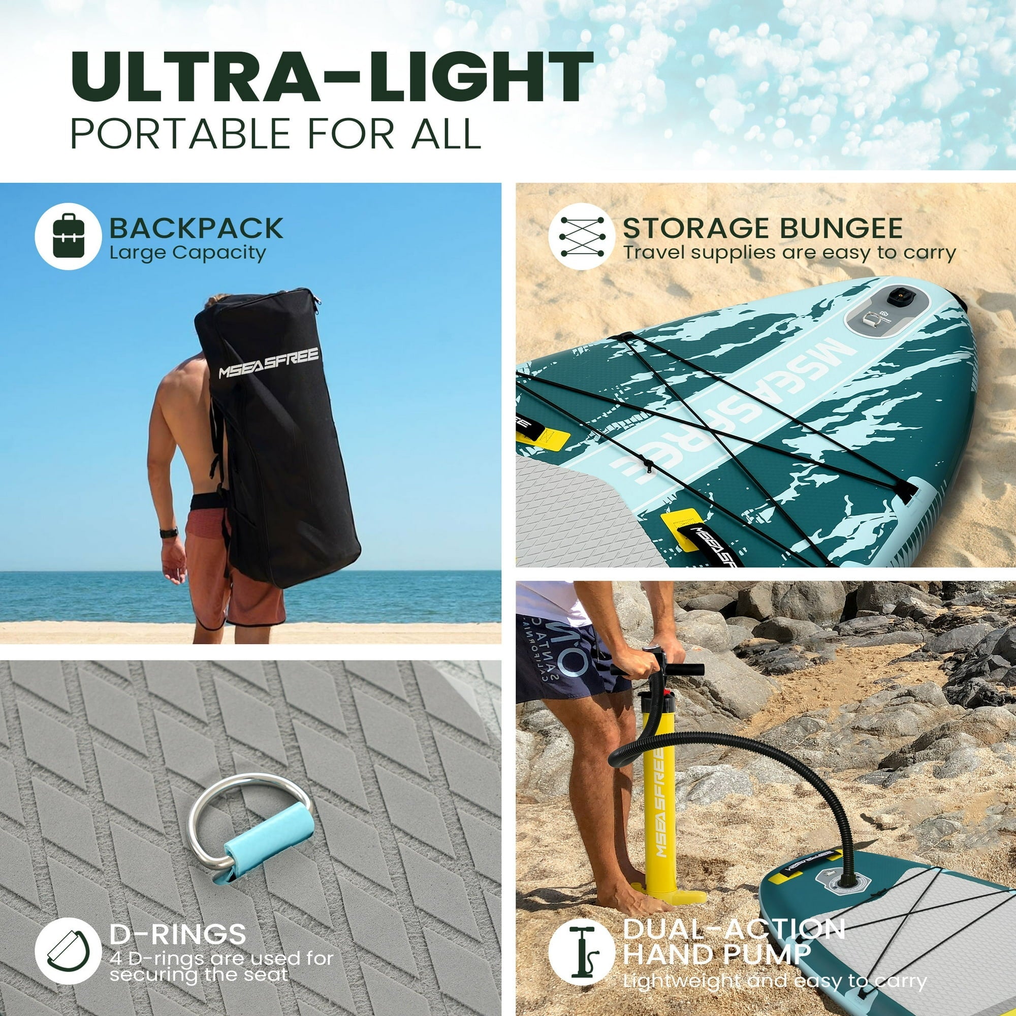 Inflatable Paddle Board All-Purpose Fishing Stand up Paddle Board with Full SUP Accessories