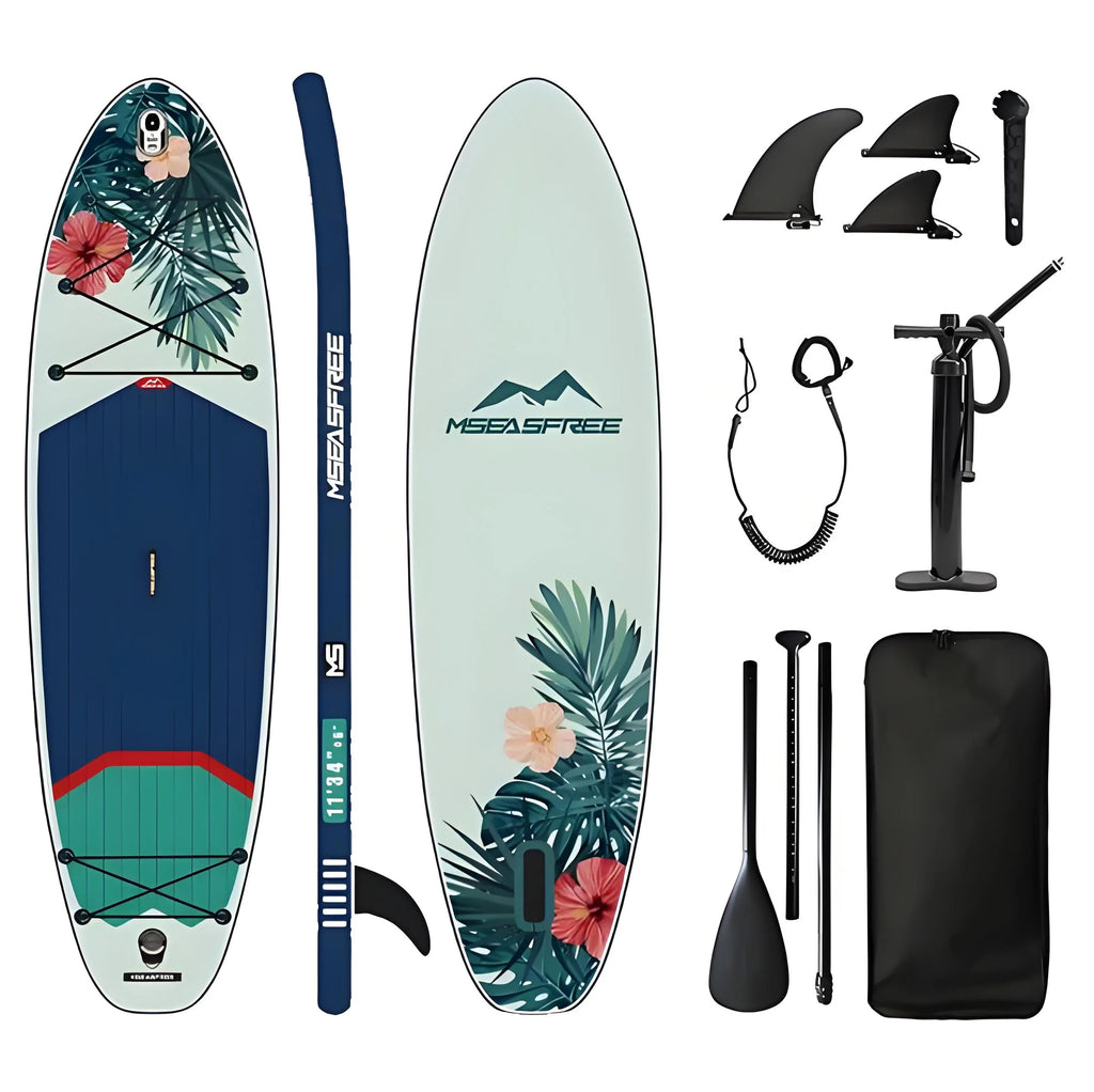 11ft SUP Board | Inflatable Stand Up Paddle Board - Durable Standing Paddleboard for All Water Activities