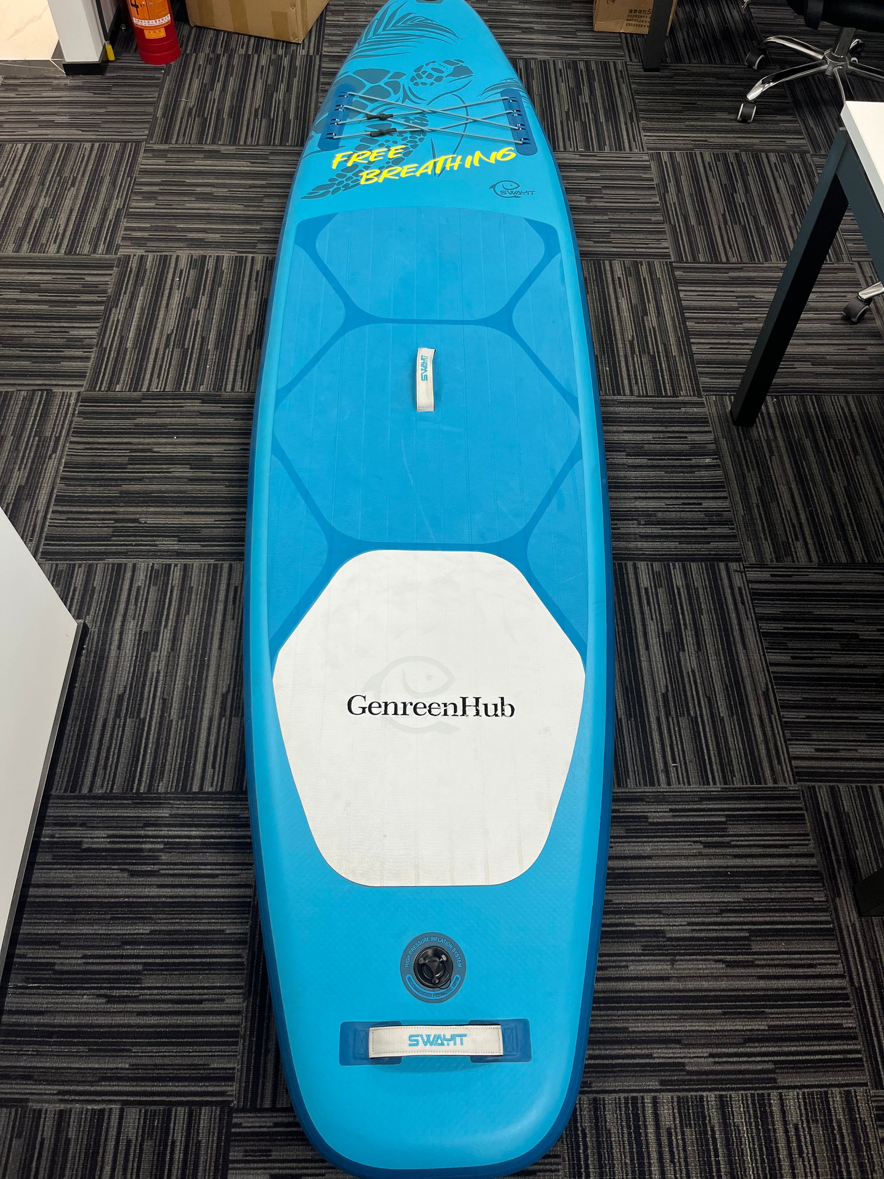 GenreenHub Inflatable Stand-Up Paddle Boards - 11' x 32" Wide Inflatable Paddle Board with SUP Accessories, Camera Bracket, Basic All-Around SUP Board for All Skill Levels