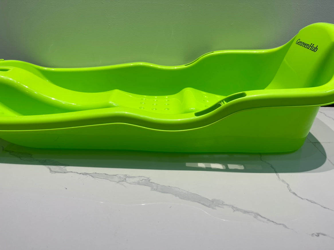 GenreenHub Thickened Double-Skis Snow Plow Skiing Board for Adults, Children, Parents, Family Snowboarding Board, Sheet of Snow, Sled with Brake