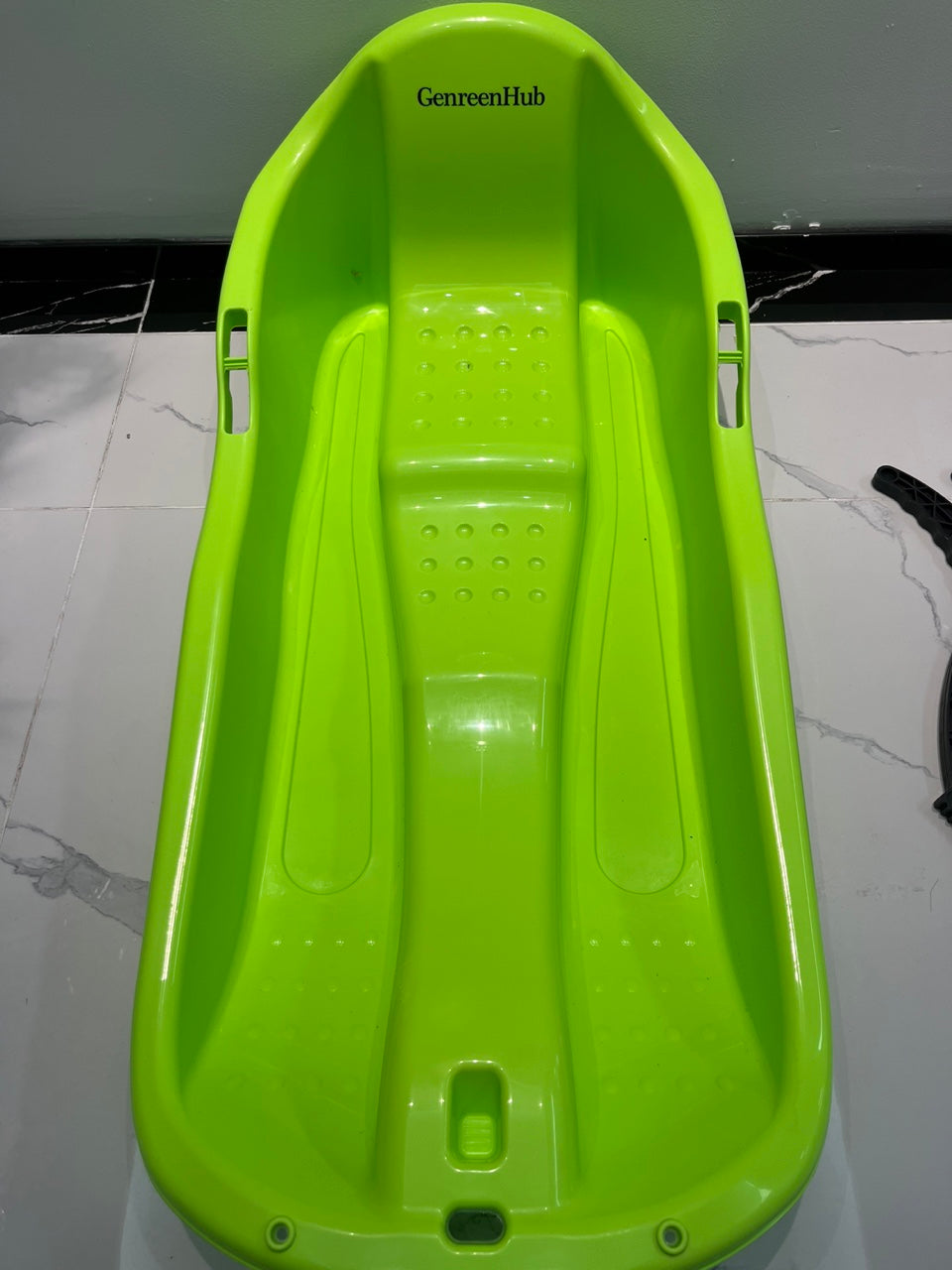 GenreenHub Thickened Double-Skis Snow Plow Skiing Board for Adults, Children, Parents, Family Snowboarding Board, Sheet of Snow, Sled with Brake