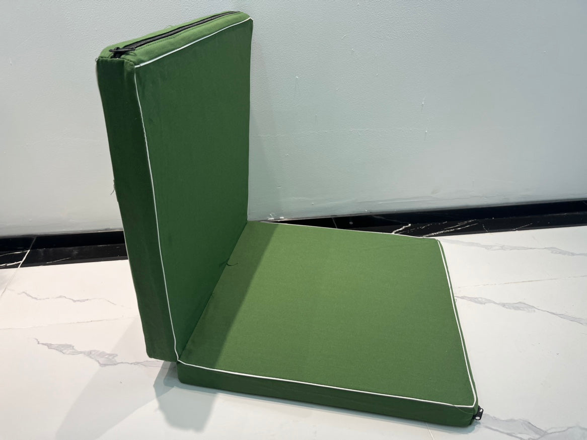 GenreenHub Gymnastics Mat 2-Fold Folding Thick Exercise Mat 4'x2’ with Carrying Handles for MMA, Gymnastics, Stretching, Core Workouts