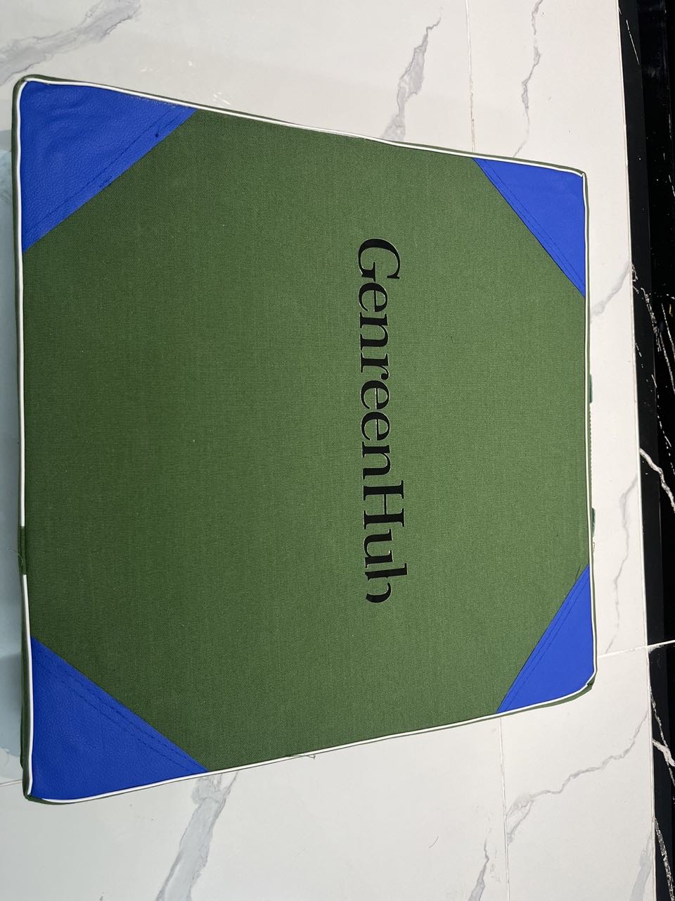 GenreenHub Gymnastics Mat 2-Fold Folding Thick Exercise Mat 4'x2’ with Carrying Handles for MMA, Gymnastics, Stretching, Core Workouts